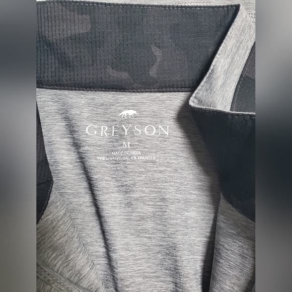 Men's Greyson Golf Pullover Guide Sport 1/4 Zip Light Heather Grey Size M NWT - Picture 7 of 11